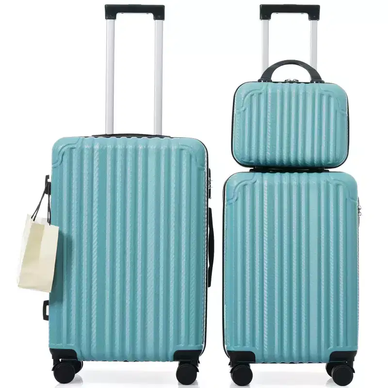 3/6-Piece Hardshell ABS Luggage Set, Lightweight Suitcases with Spinner Wheels, TSA Lock, Side Hooks, Carry-On & Checked Luggage - ModernLuxe