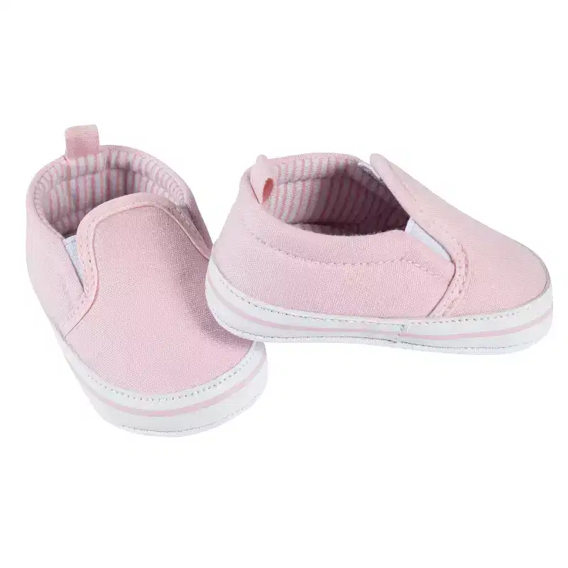 Gerber Baby Girls' Soft Sole Slip-On Sneakers, Pink