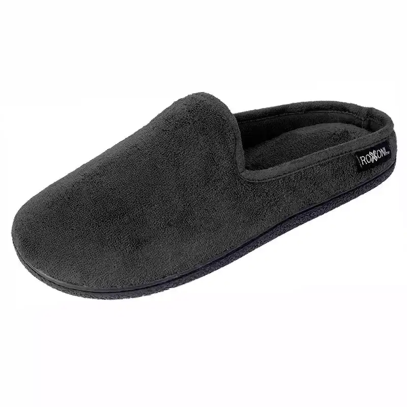 Roxoni Men's Slippers Slip On Terry Clog Comfort House Slipper Indoor/Outdoor