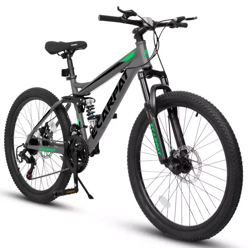 Okak 26IN Mountain Bike with Disc Brakes, 21-Speed Adult Bike with Durable Frame and Rear Dual Absorption, Bicycle for City Road Cycling