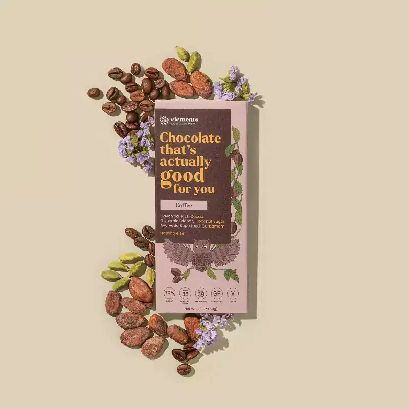 Elements Coffee 70% Dark Wellness Chocolate Bar