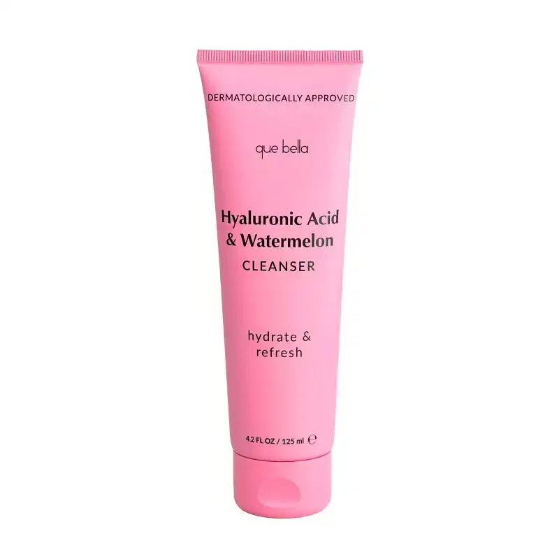 Que Bella Hyaluronic Acid & Watermelon Hydrating and Refreshing Cleanser - 4.2 fl oz: Gel, Normal & Oily Skin, Vegan