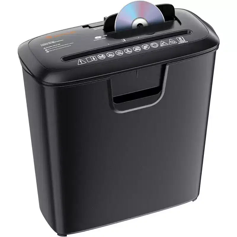 Bonsaii 8-Sheet Strip Cut Home Office Paper Shredder, CD/Credit Card Shredder Machine with Overheat Protection, 3.4 Gallons Wastebasket