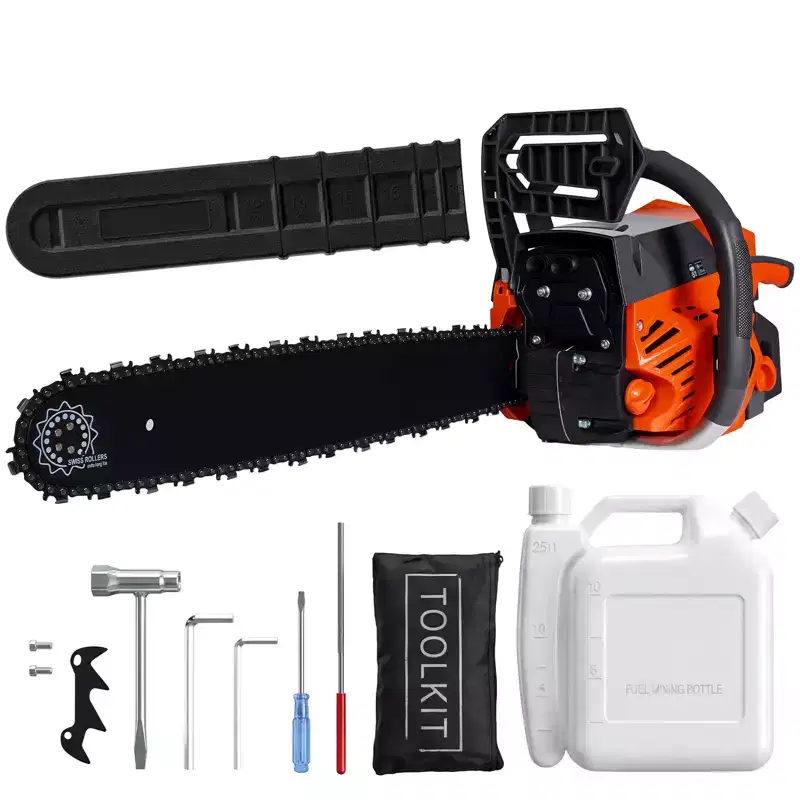 Gas Powered Chainsaw 52cc 2-Stroke, Features Automatic Chain Lubrication & Quick Start Ergonomic Handle for Heavy-Duty Tree Trimming and Land Clearing