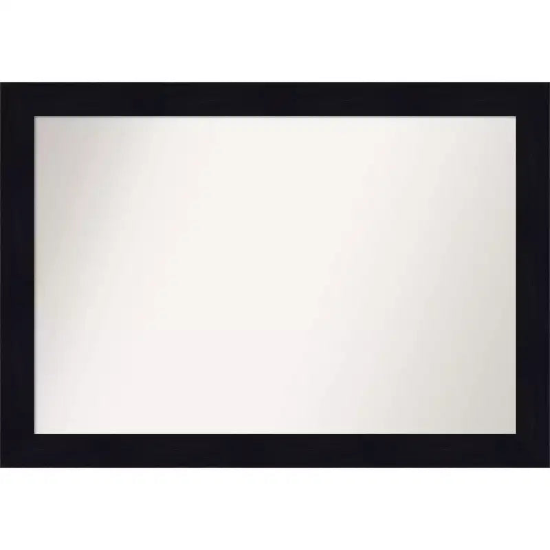 40 x 28 Non-Beveled Shiplap Navy Wood Bathroom Wall Mirror - Amanti Art: Rectangle, Includes Mounting Hardware