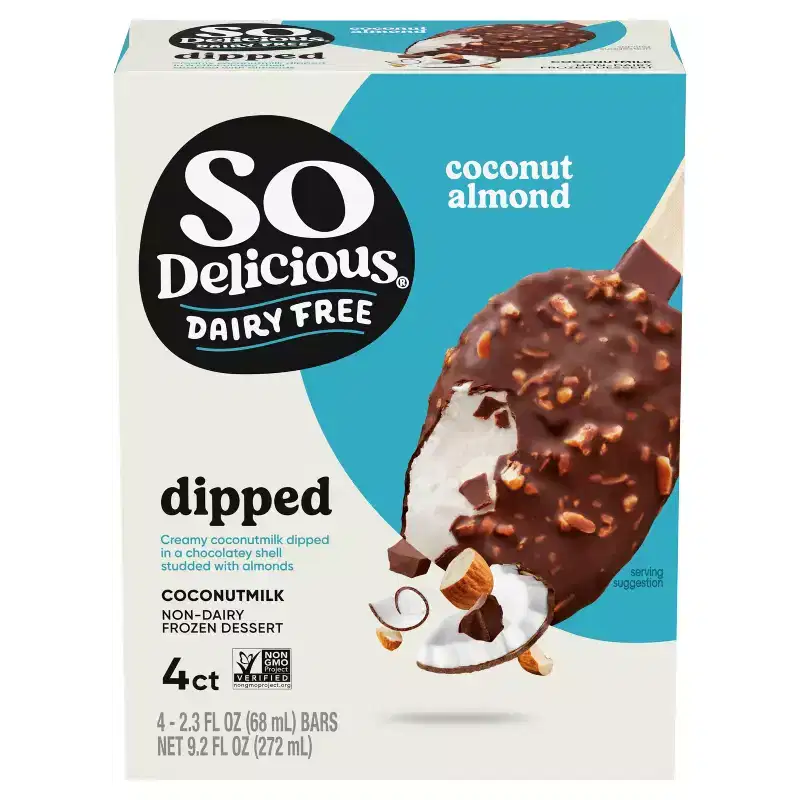 So Delicious Coconut Almond Minis Frozen Dessert Bars - 9.2 fl oz - 4pk
