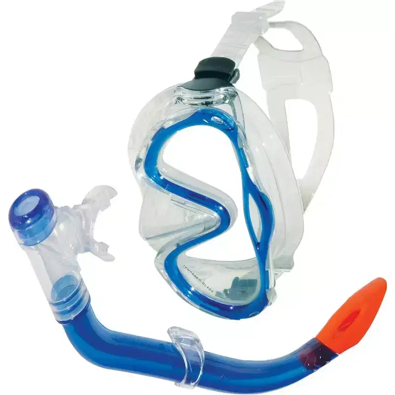 Swimline Youth and Adult Silicone Mask and Dry Top Snorkel with Purge Valve Scuba Set - 14
