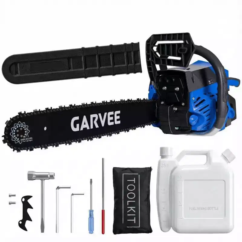 Powerful Gas Chainsaw with Carbon Steel Chain & Nylon Housing, 20-Inch Bar, 52cc/58cc High-Performance Engine for Professional Wood Cutting