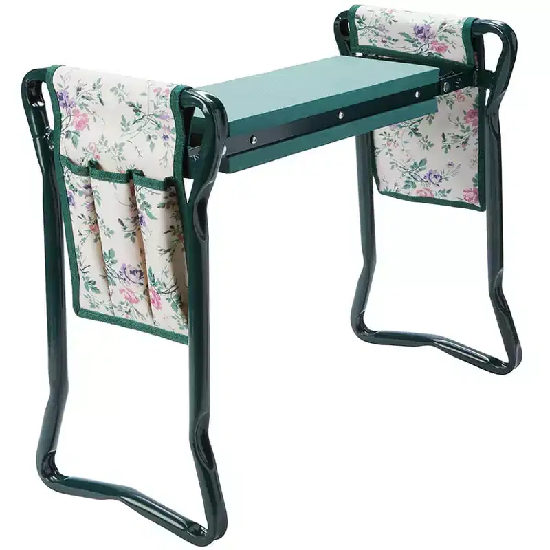The Lakeside Collection Garden Planting Bench 2 In 1 With Knee Saver And Tool Organizer -