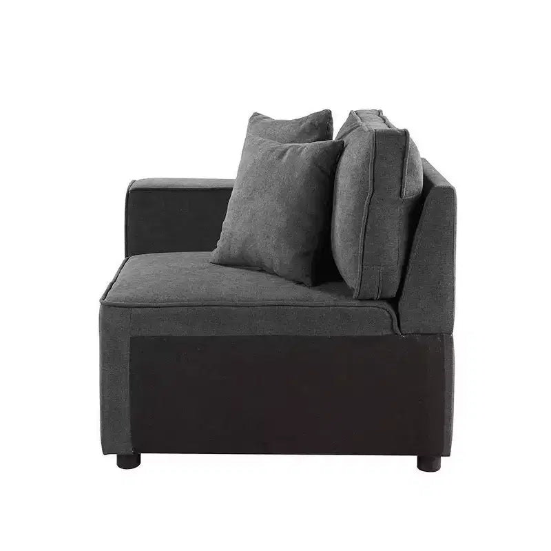 28" Silvester Gray Fabric -  Furniture: Upholstered Accent Chair, Wood Frame, No Assembly Required