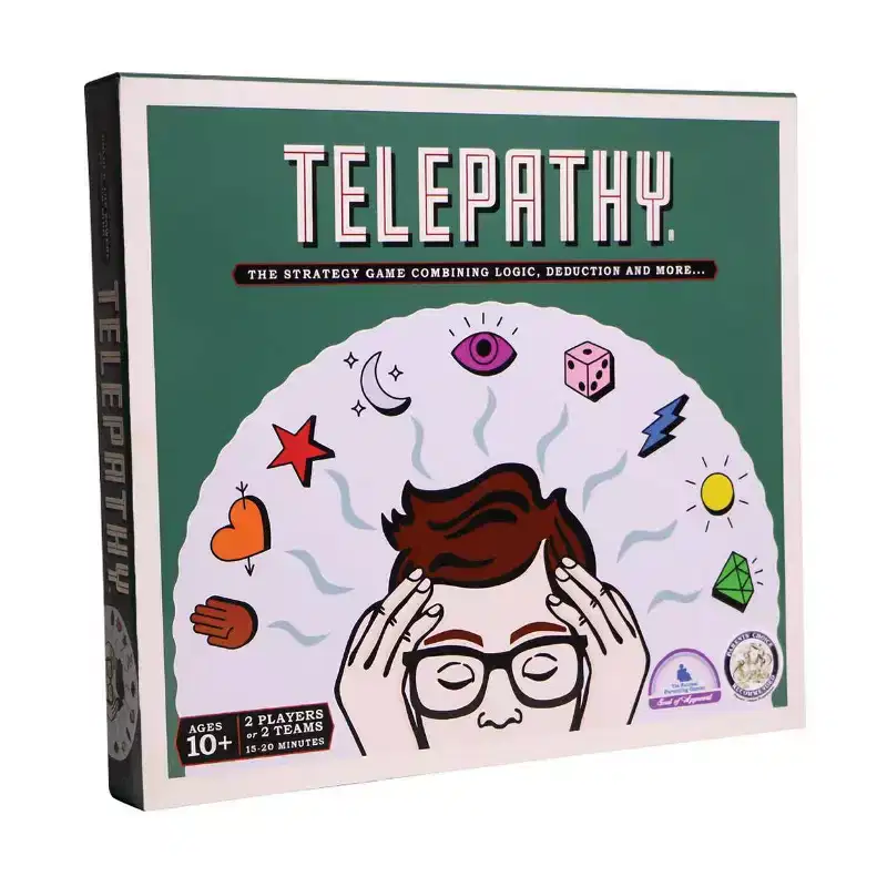 Telepathy Game: MIGHTY FUN! Strategy Board for Two Players with Social Skills Focus