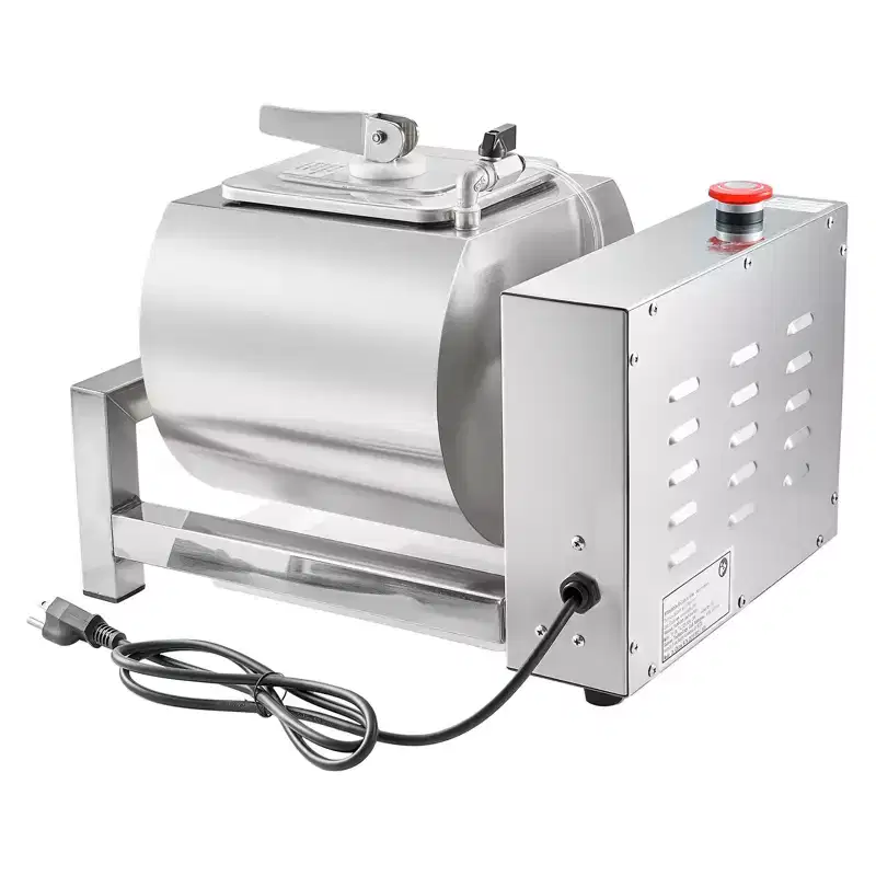 VEVOR Meat Tumbler Marinator, 10L Vacuum Tumbler Marinating Machine with Automatic Bidirectional Rotation, Silver