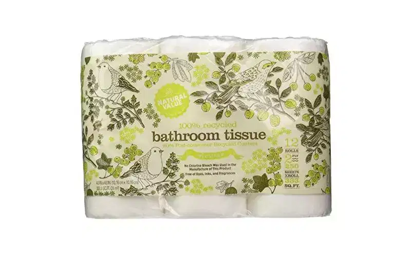 Natural Value Bathroom Tissue - Ply 250 Sheet Roll - CS of 4-12 PK
