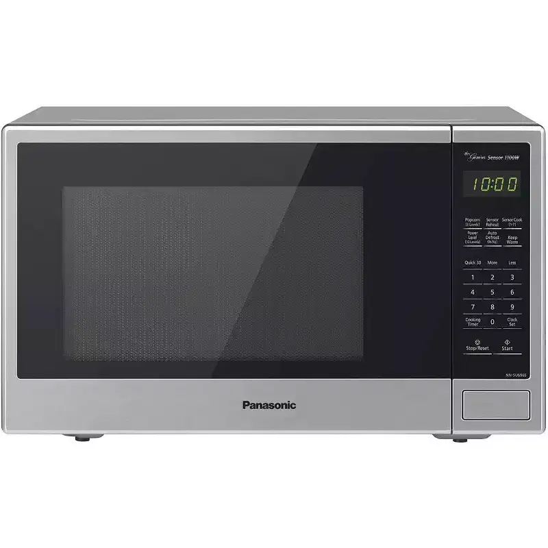 Panasonic 1.3 Countertop Microwave Oven Stainless Steel - SU696S: 1100 Watt, 23" Wide, Digital Display, Timer, Turntable