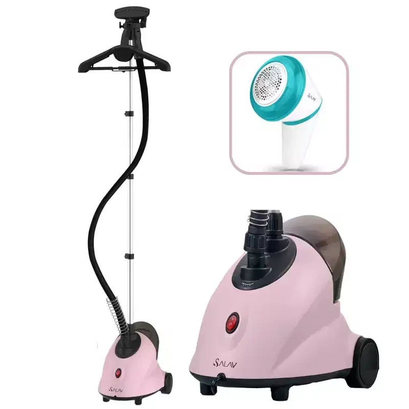 SALAV Full Size Garment Steamer & Triple Blade Fabric Shaver Bundle: Best Steamer for Clothing & Sweater Shaver