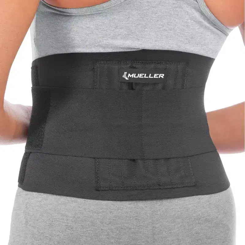 Mueller Adjustable Back Brace, One Size Fits Most, Black