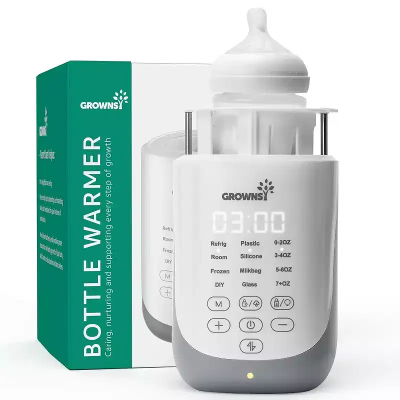 GROWNSY Nutri Bottle Warmer with Innovative Auto-Lift, 10-in-1 Baby Bottle Warmer, Retain Nutrients Milk Warmer for Breastmilk&Formula