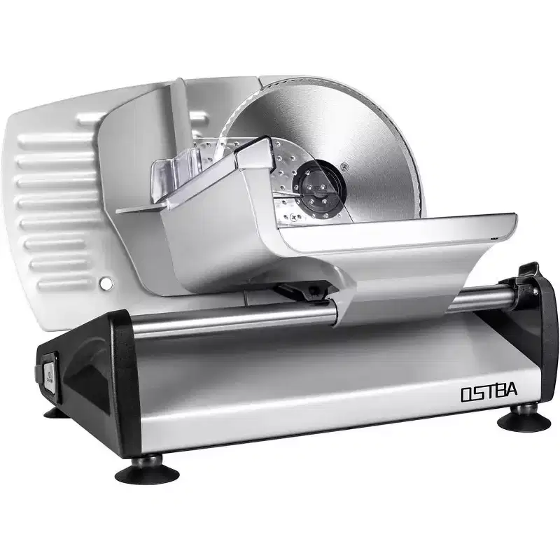 OSTBA Electric Meat & Food Slicer, 150W/200W, 7.5 Removable Stainless Steel Blade, Child Lock, Adjustable Thickness, for Meat, Cheese, Bread