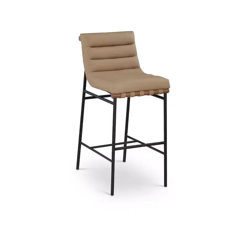 Rubberwood Faux Leather Upholstered Bar Stool 29.9" Seat Height