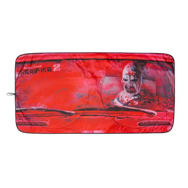 Surreal Entertainment Terrifier 2 Art The Clown Sunshade For Car Windshield | 64 x 32 Inches