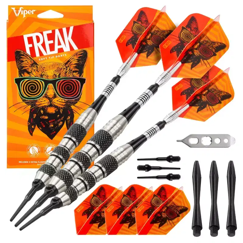 Viper The Freak Soft Tip Darts Knurled and Shark Fin Barrel -18gms