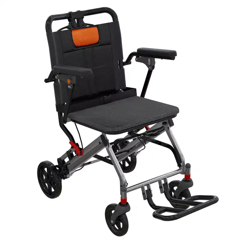 2-in-1 Adult Tricycle and Folding Transport Wheelchair, 7-Speed Carbon Steel Frame with Large Basket and Locking Handbrake, 220lb Capacity