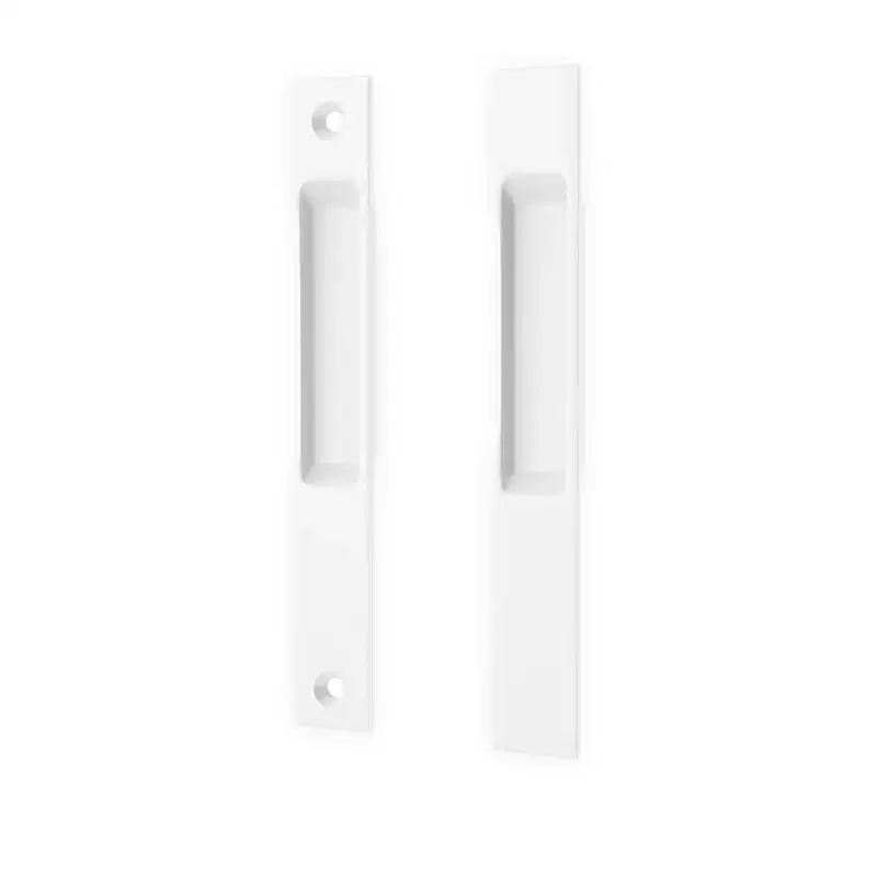 Brixwell 13-311w Patio Door Handle Flush mount Dummy Set White Finish