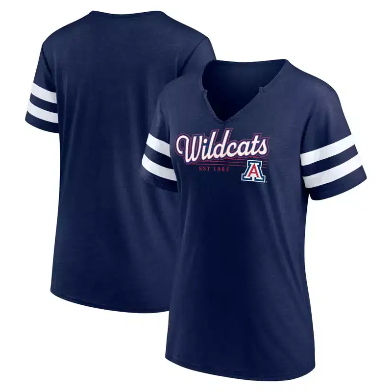 NCAA Arizona Wildcats Women's V-Neck Notch T-Shirt