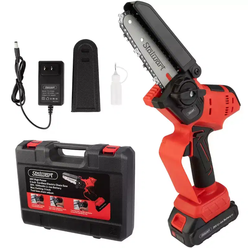 Stalwart Mini Chainsaw with Rechargeable Battery