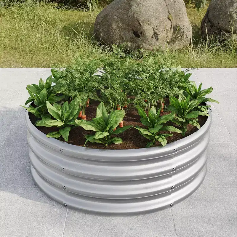 32.08*11.4 Tall Round Raised Garedn Bed, Metal Raised Beds for Vegetables