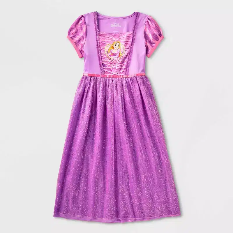 Girls' Disney Princess Rapunzel Dress-up NightGown - Purple