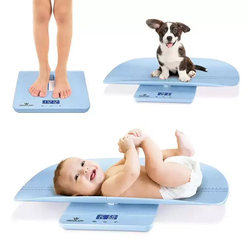 Digital Baby Scale - Multifunction Infant Scale, Toddler Scale & Pet Scale with Collapsible Weighing Tray 4 Weighing Modes, 200 lbs Max MedicalKingUsa