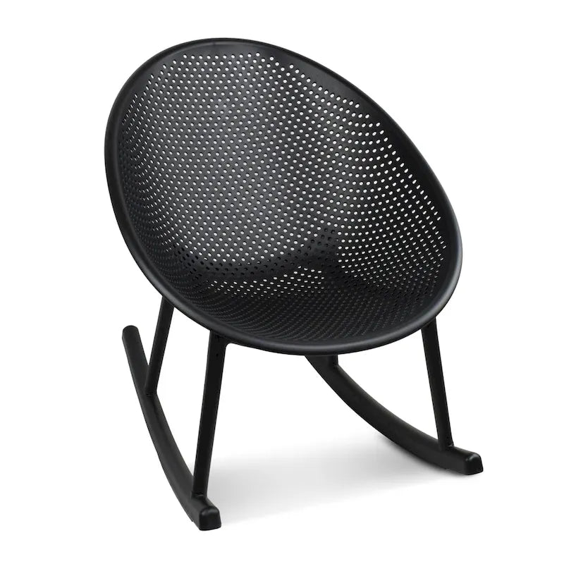 Egg-Shaped Lounge Chair &ndash; Black / White / Grey / Green / Beige, Mid-Century Modern, Perforated Plastic, Seats 1