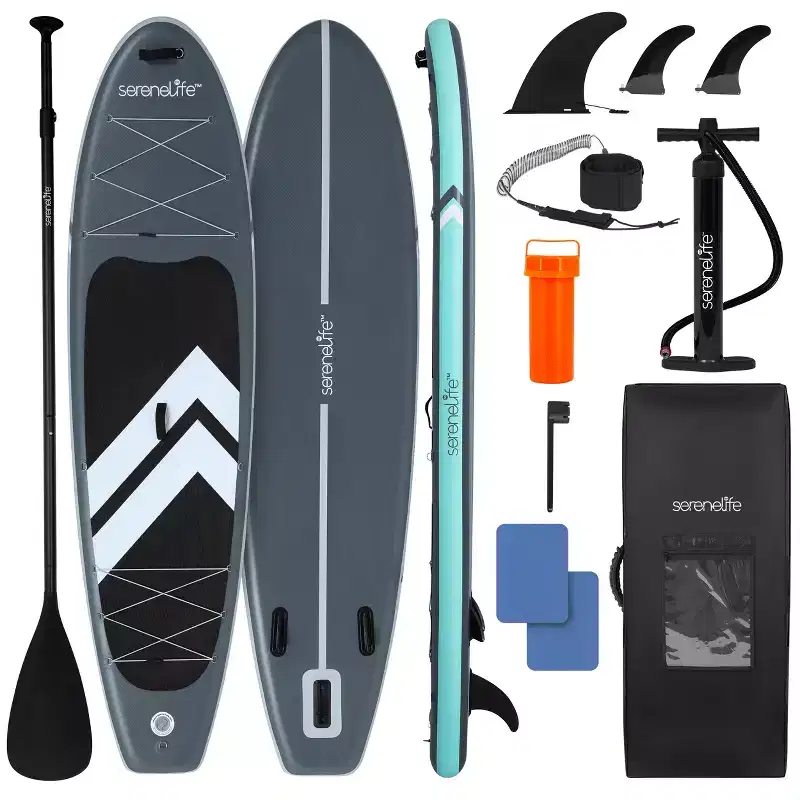 Inflatable Stand-Up Paddleboard for Water Activities with Durable Design, Non-Slip Surface, Compact 126 x 33 x 6