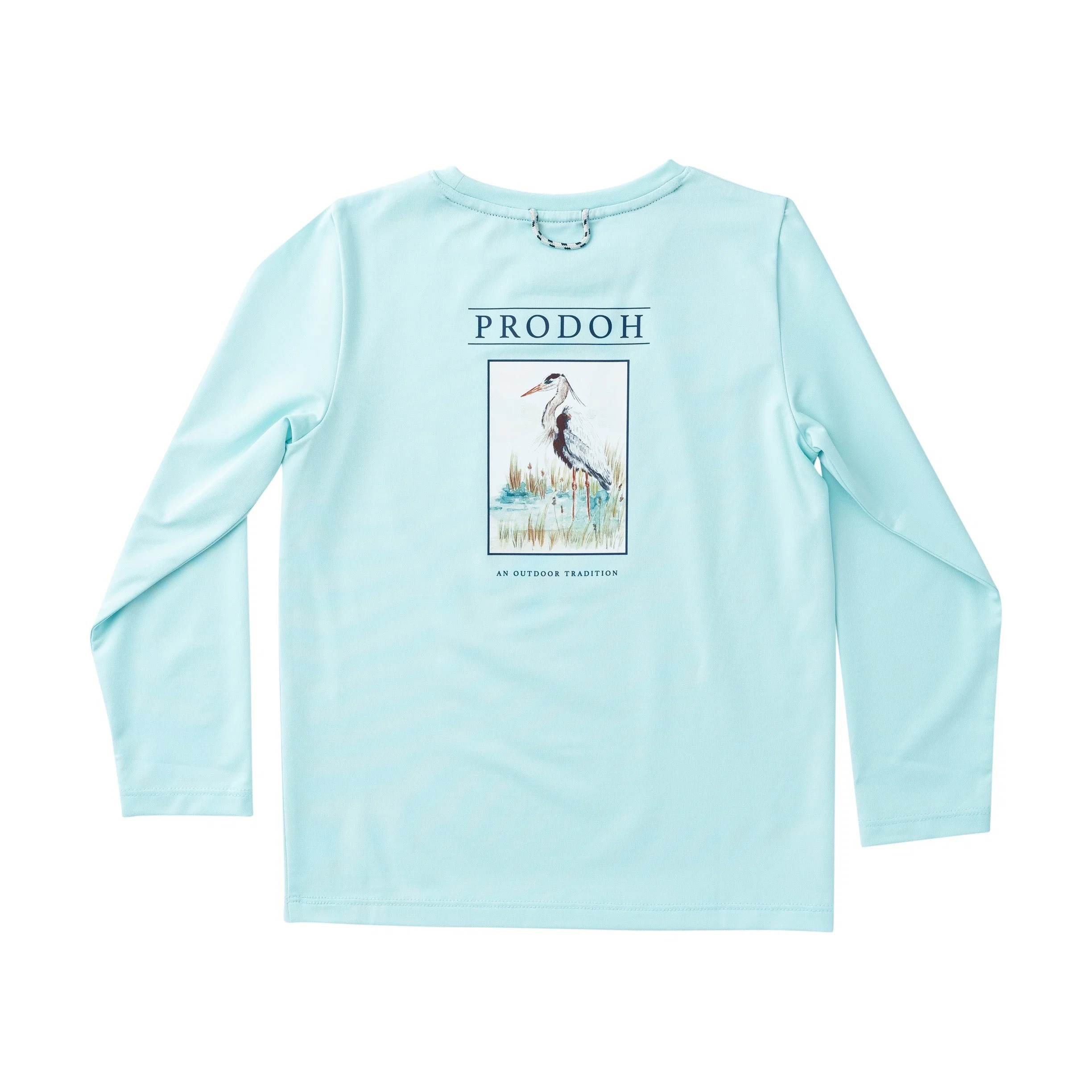 Kid's Pro Performance Long Sleeve T-shirt &uml;C Great Blue Heron Art