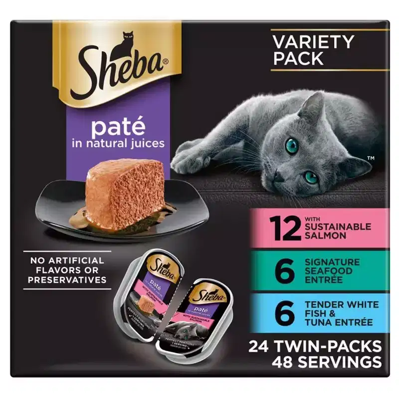 Sheba Perfect Portions Seafood Flavor Variety Pack Pate Wet Cat Food
