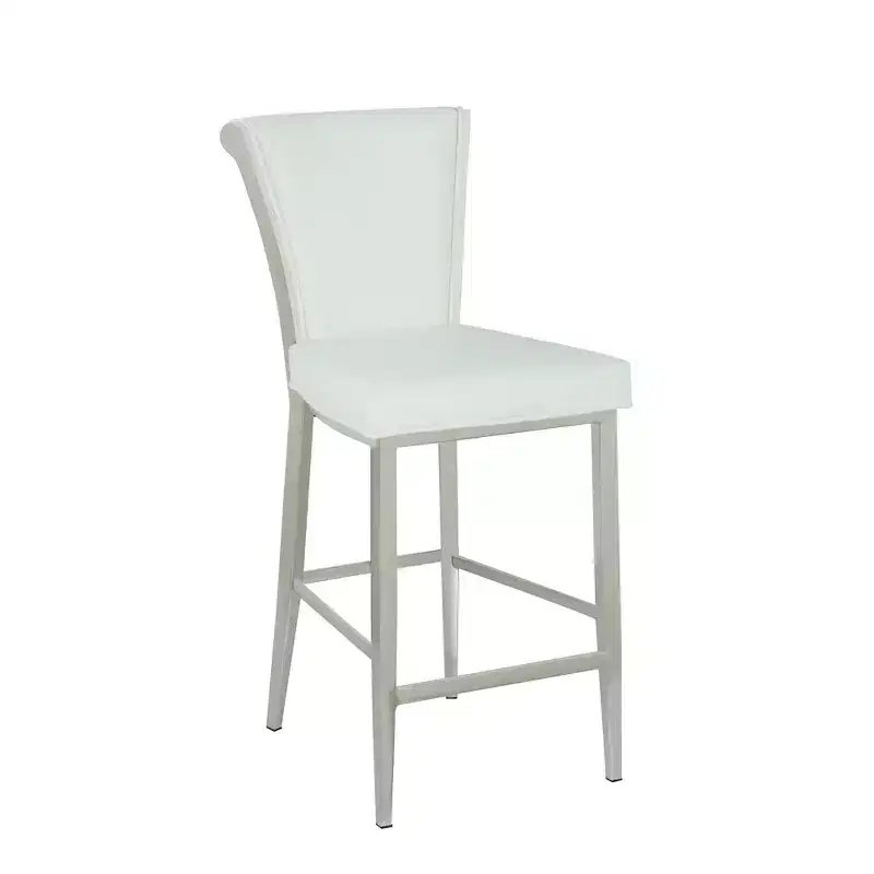 Contemporary Flare Back Bar Stool &ndash; Seat 16.5" W x 22.5" D, Fixed Height 22.5"