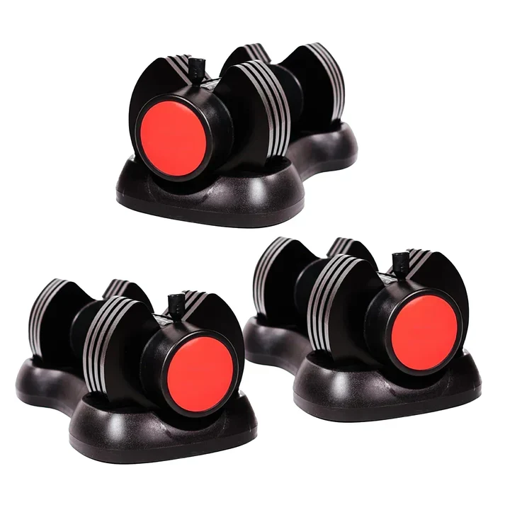 Adjustable Dumbbells Pair 12.5kg | 5-in-1 Weight Settings 2.5&uml;C12.5kg | Safety Lock, Dial Adjust | Home Strength Training | Compact Gym Setup