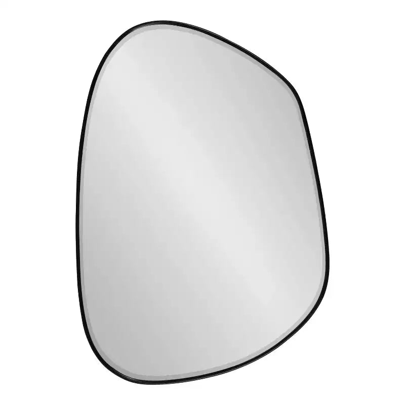 Asymmetric Decorative Wall Mirror �C 22x30, Black, Beveled Edge
