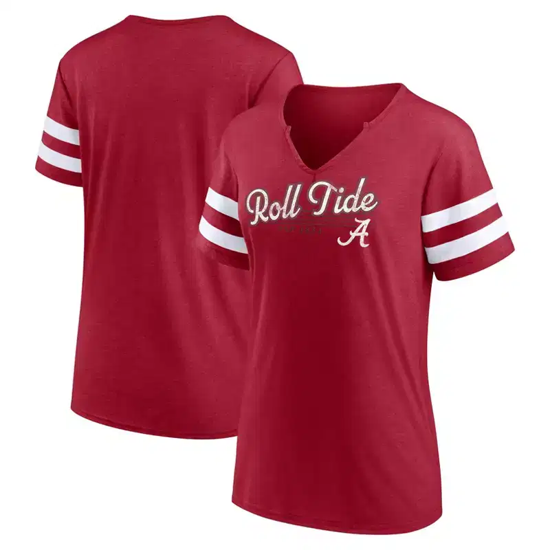 NCAA Alabama Crimson Tide Women's V-Neck Notch T-Shirt