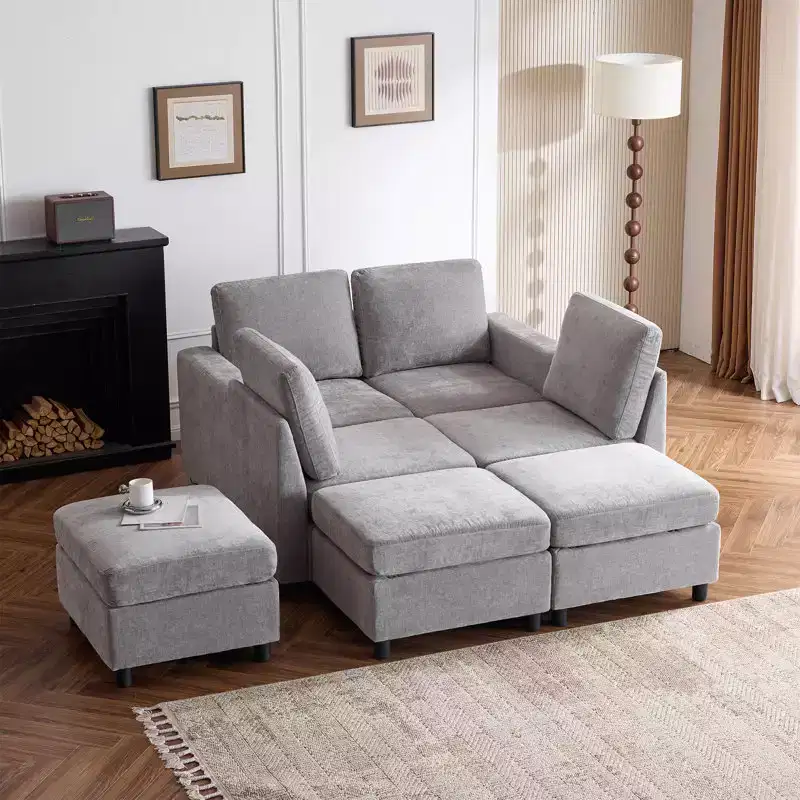 EROMMY 7 - Piece Modular Sectional Couch, Modular Couches and Sofas Sectional with Storage for Living Room