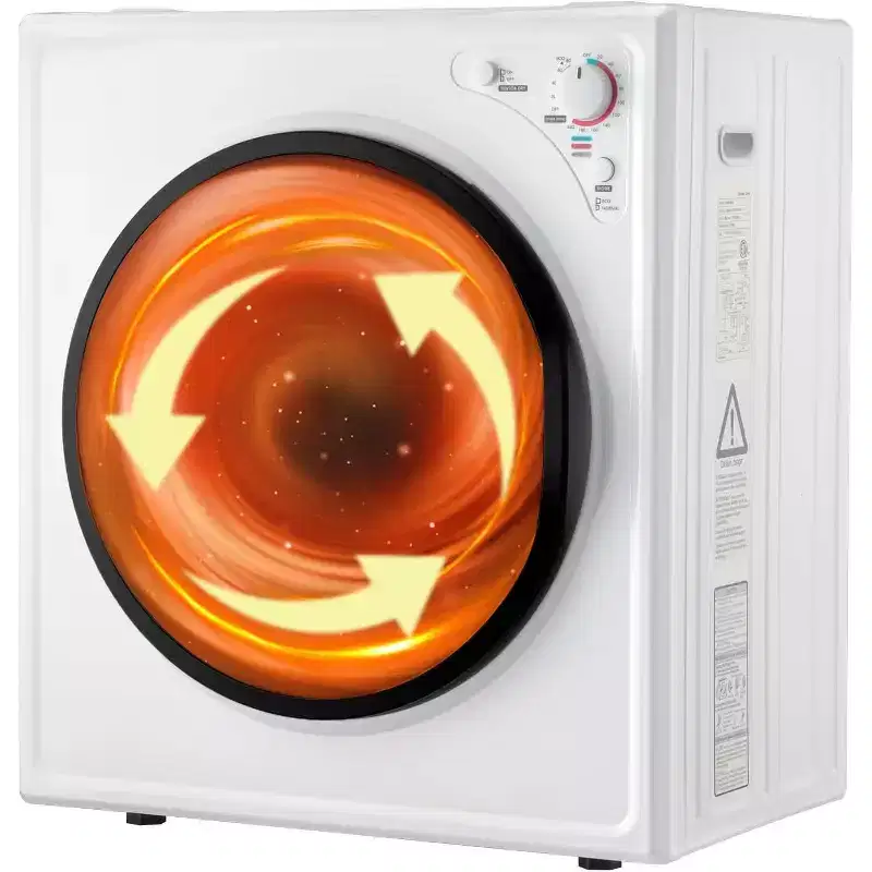 ROVSUN 2.6 Cu.Ft. Portable Dryer, Compact Clothes Dryer with Stainless Steel Tub, 110V Electric Dryer