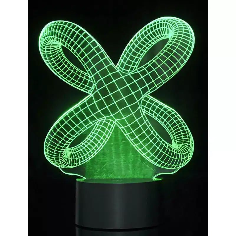 JuzToys 3D Crisscross Rings Laser Cut Precision LED Lights