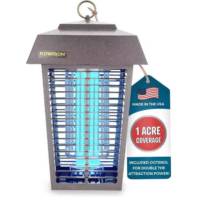 Flowtron Bug Zapper 1 Acre Outdoor Coverage w/ 40W Bulb & 5600V Grid (Grey)