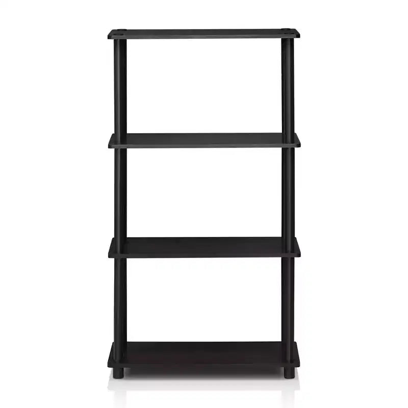4-Tier Ladder Decorative Bookshelf �C Open Multipurpose Shelf, Dark Walnut