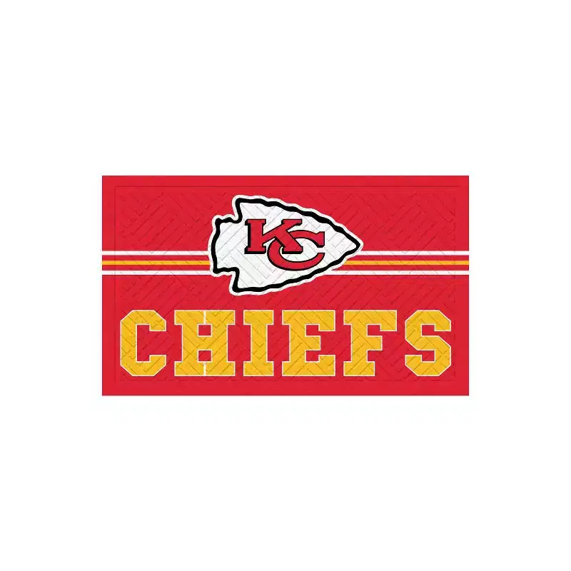 Evergreen Kansas City Chiefs, 16 x 28 Embossed Indoor Outdoor Doormat Home Decor