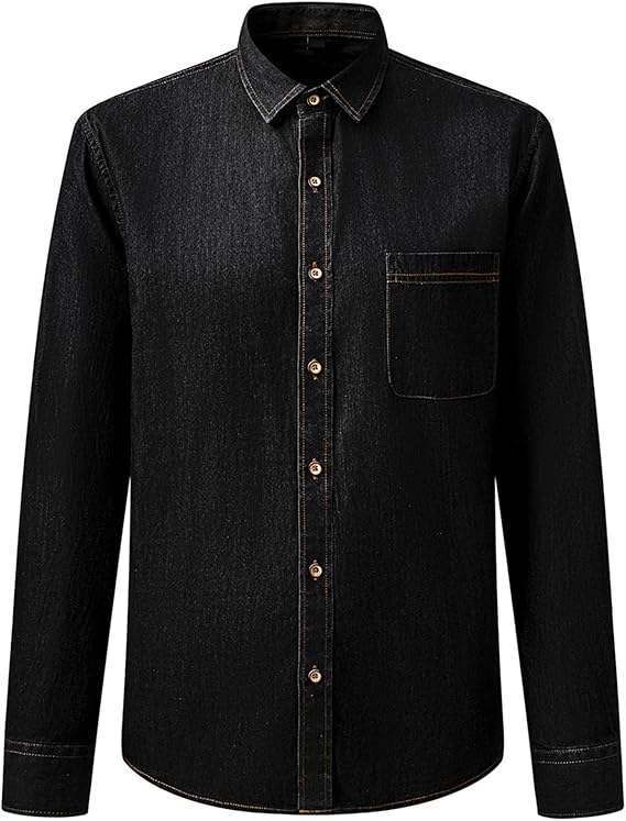 Men's Long Sleeve Denim Shirt �C Slim Fit Cotton Casual Button-Down