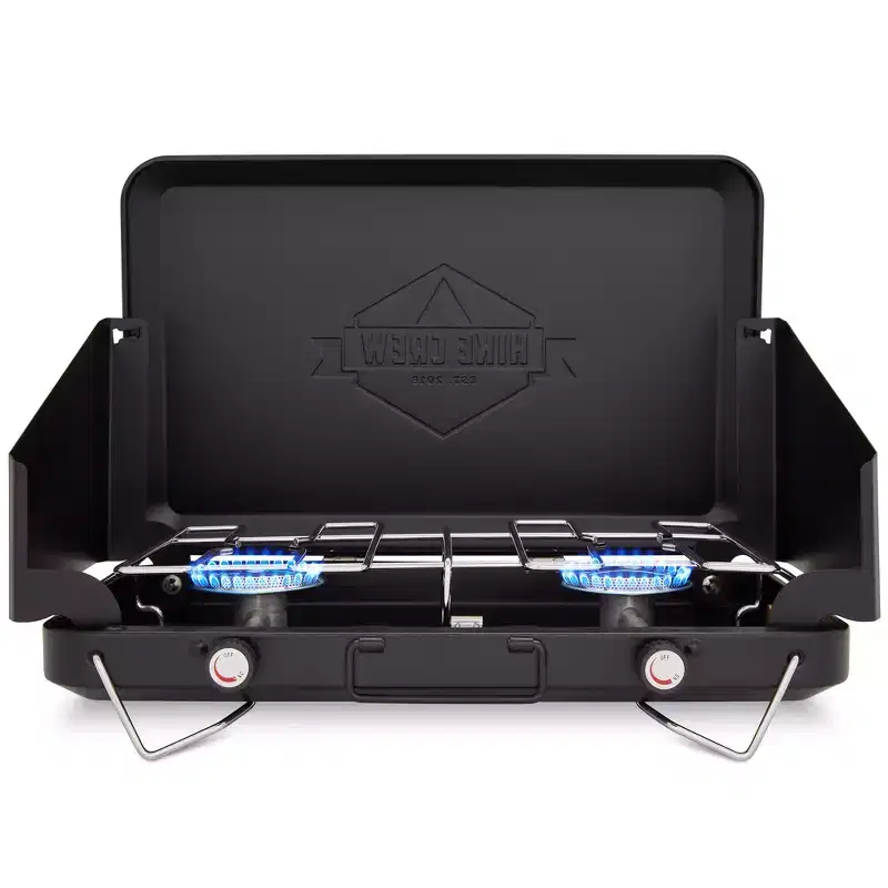 Hike Crew Portable Dual Propane Burner Gas Grill Camping Stove