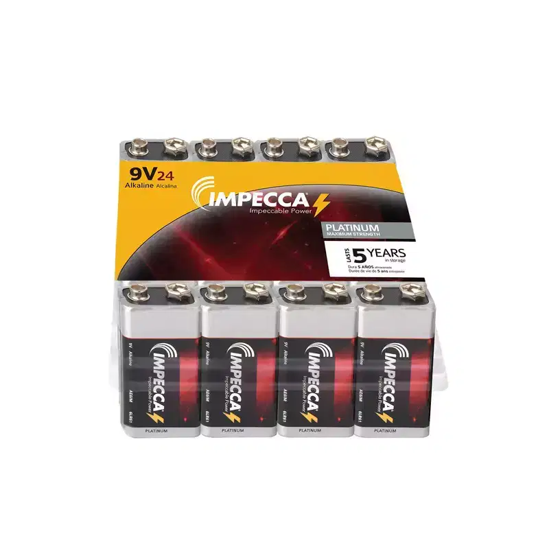 Impecca 9-Volt 24-Pack Alkaline Platinum Batteries (24-Cells)