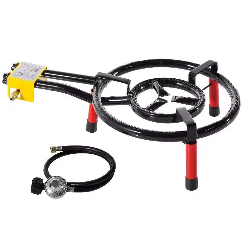 Ringg Flame Series Classic Kit with 16-In. Dual-Ringed Gas Burner and 5-In. Tabletop Stand for 16 Servings